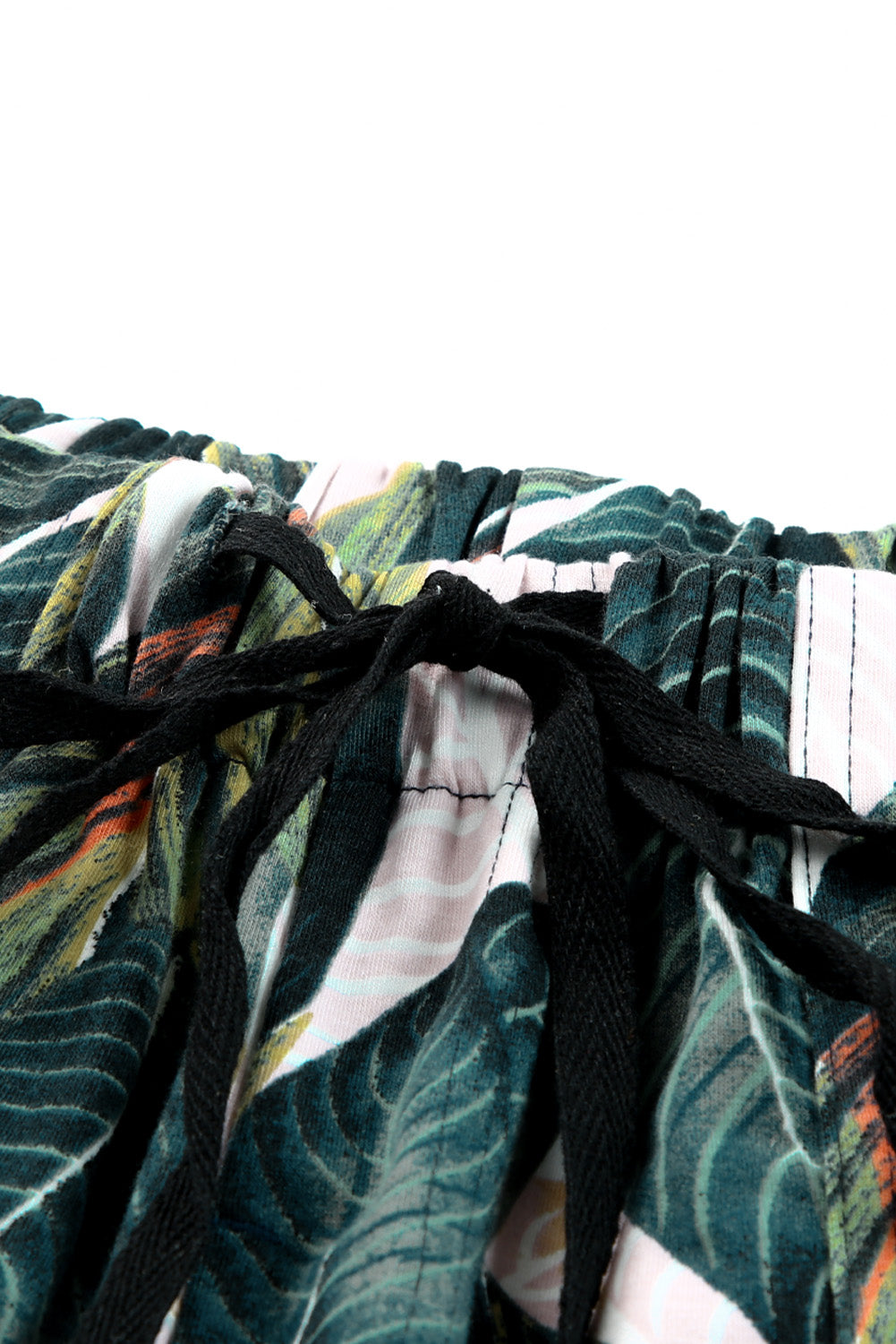 Print Drawstring Casual Elastic Waist Pocketed Shorts