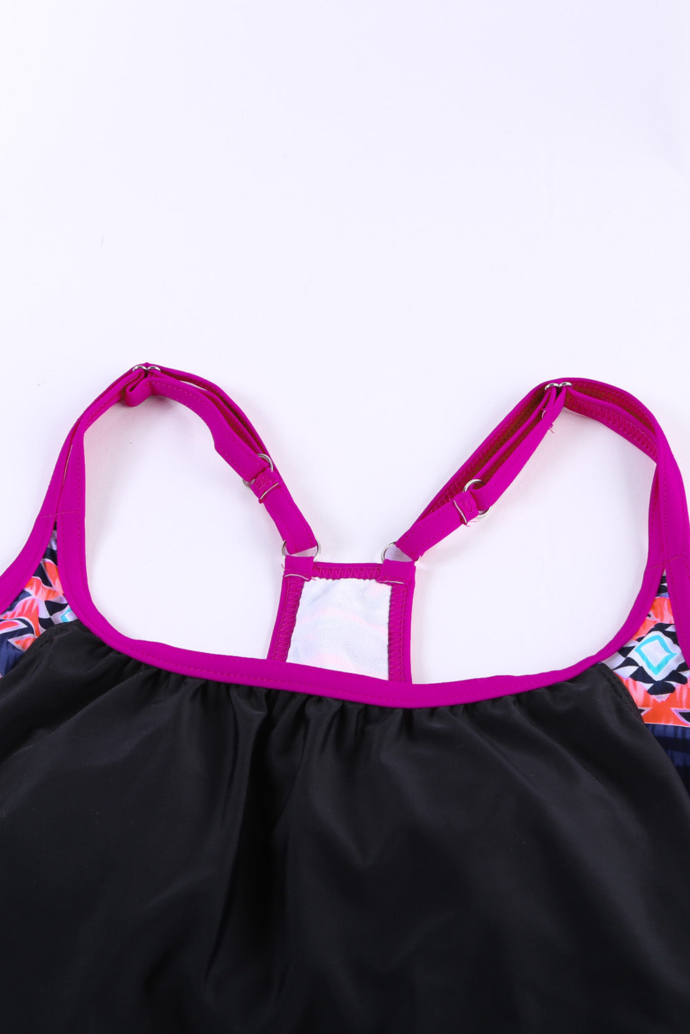 Plants Printed Lined Tankini Swimsuit