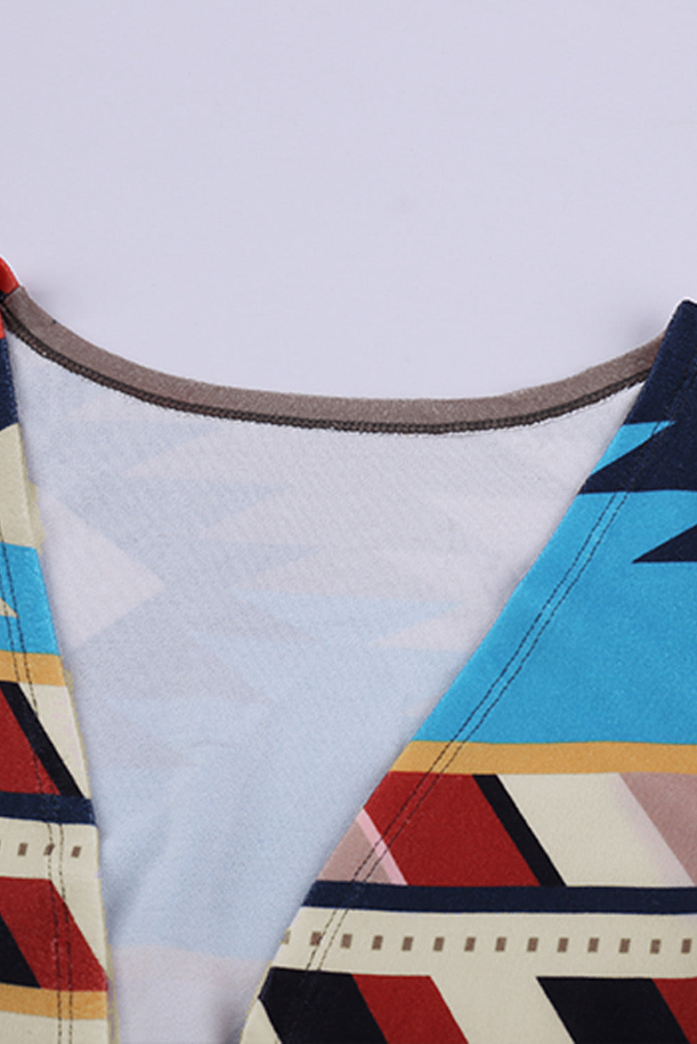 Tribal Printed Open Front Long Cardigan