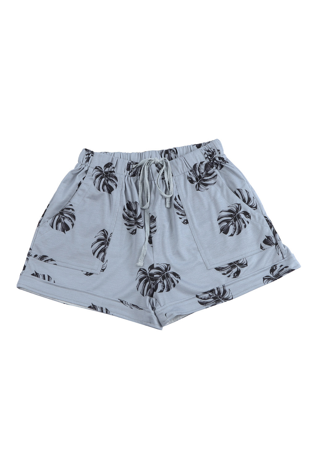 Print Drawstring Casual Elastic Waist Pocketed Shorts