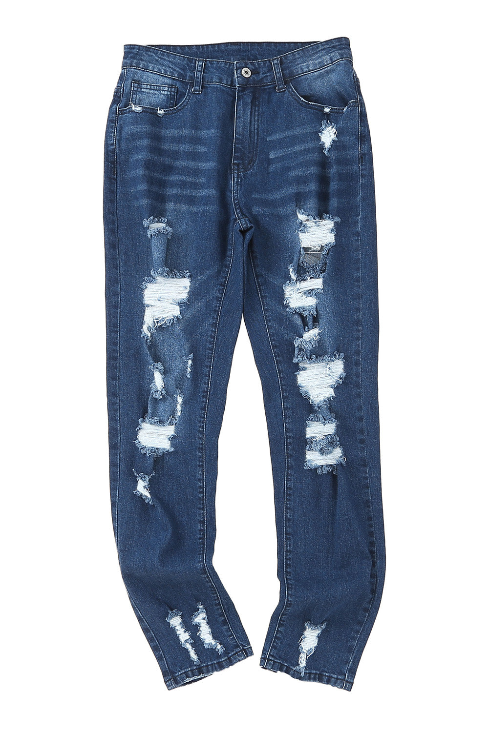 Distressed High Waist Skinny Jeans