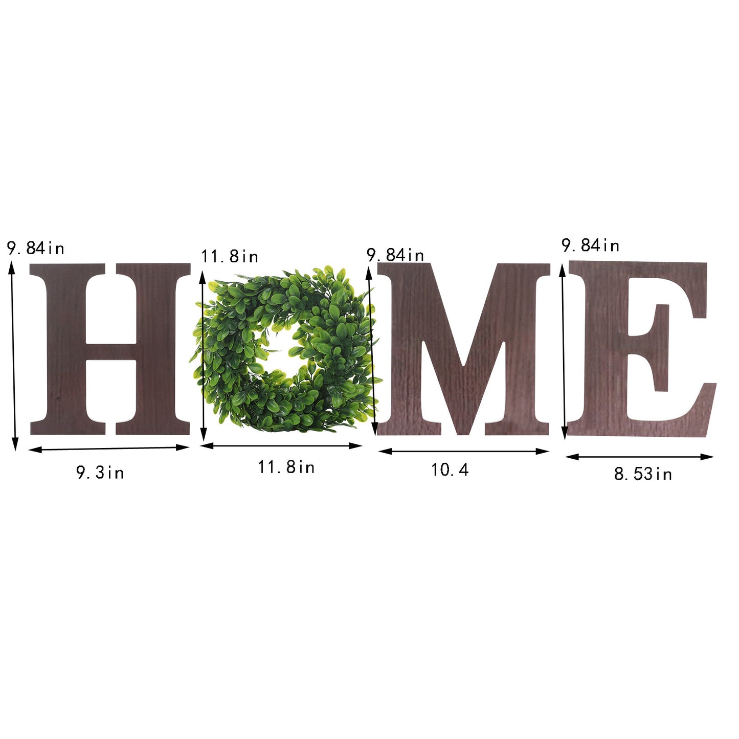 Wall Hanging Wood Home Sign With Artificial  Letters Decorative Wall Decor Signs