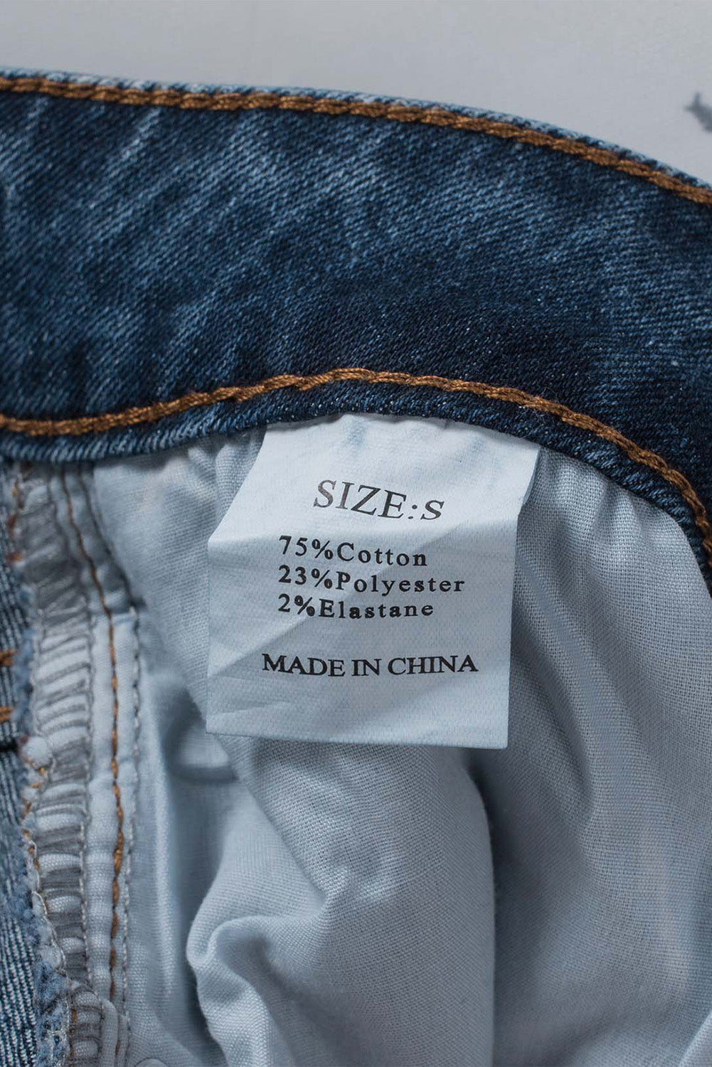 Distressed Ripped Slits Wide Leg Jeans