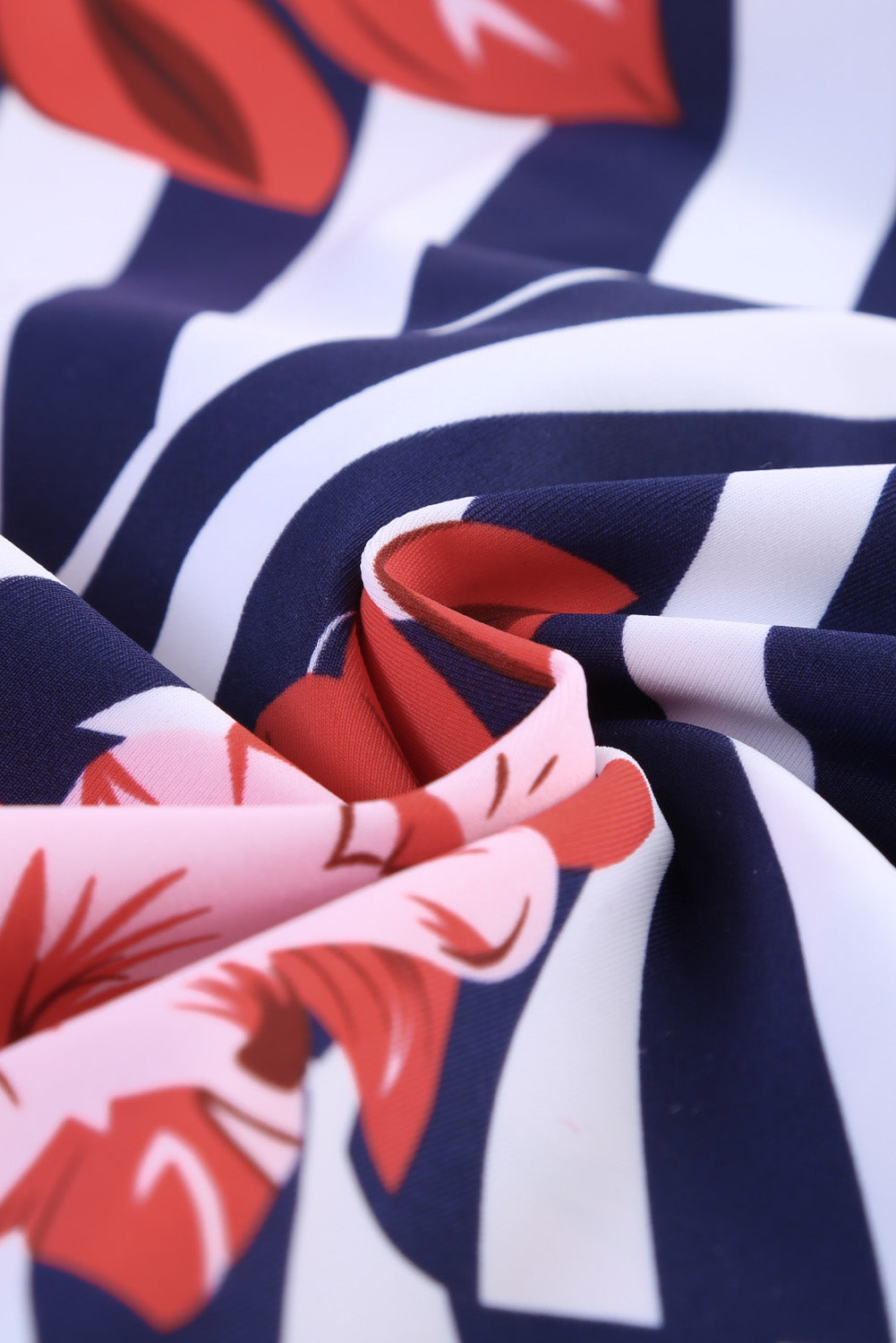 Plants Printed Lined Tankini Swimsuit