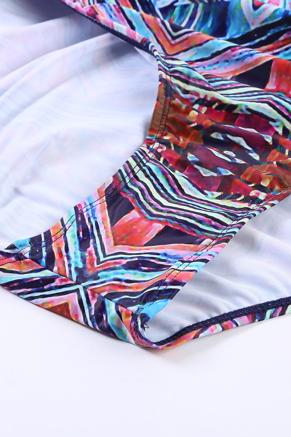 Floral Print Criss Cross U-neck One-piece Swimsuit