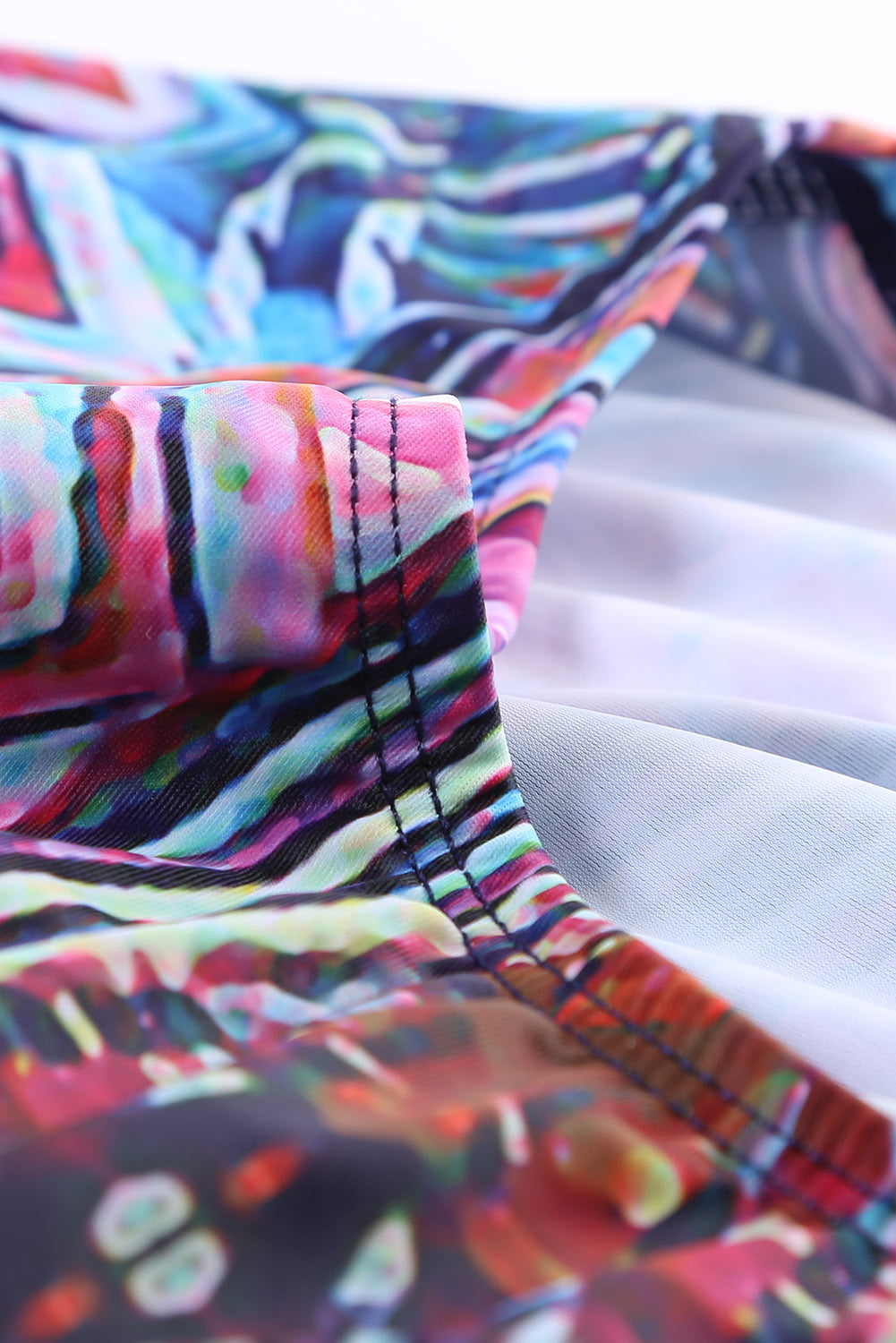 Floral Print Criss Cross U-neck One-piece Swimsuit