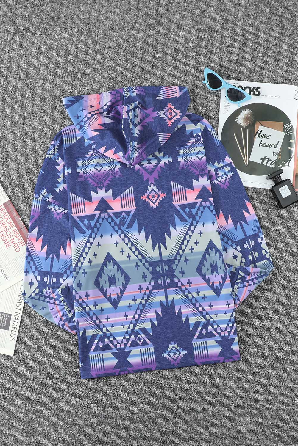 Aztec Print Hoodie