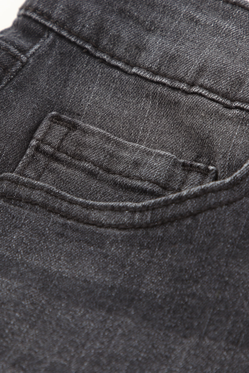 Distressed Ripped Denim Shorts with Pockets