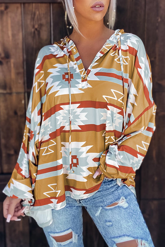 Tribal Aztec Print Hoodie