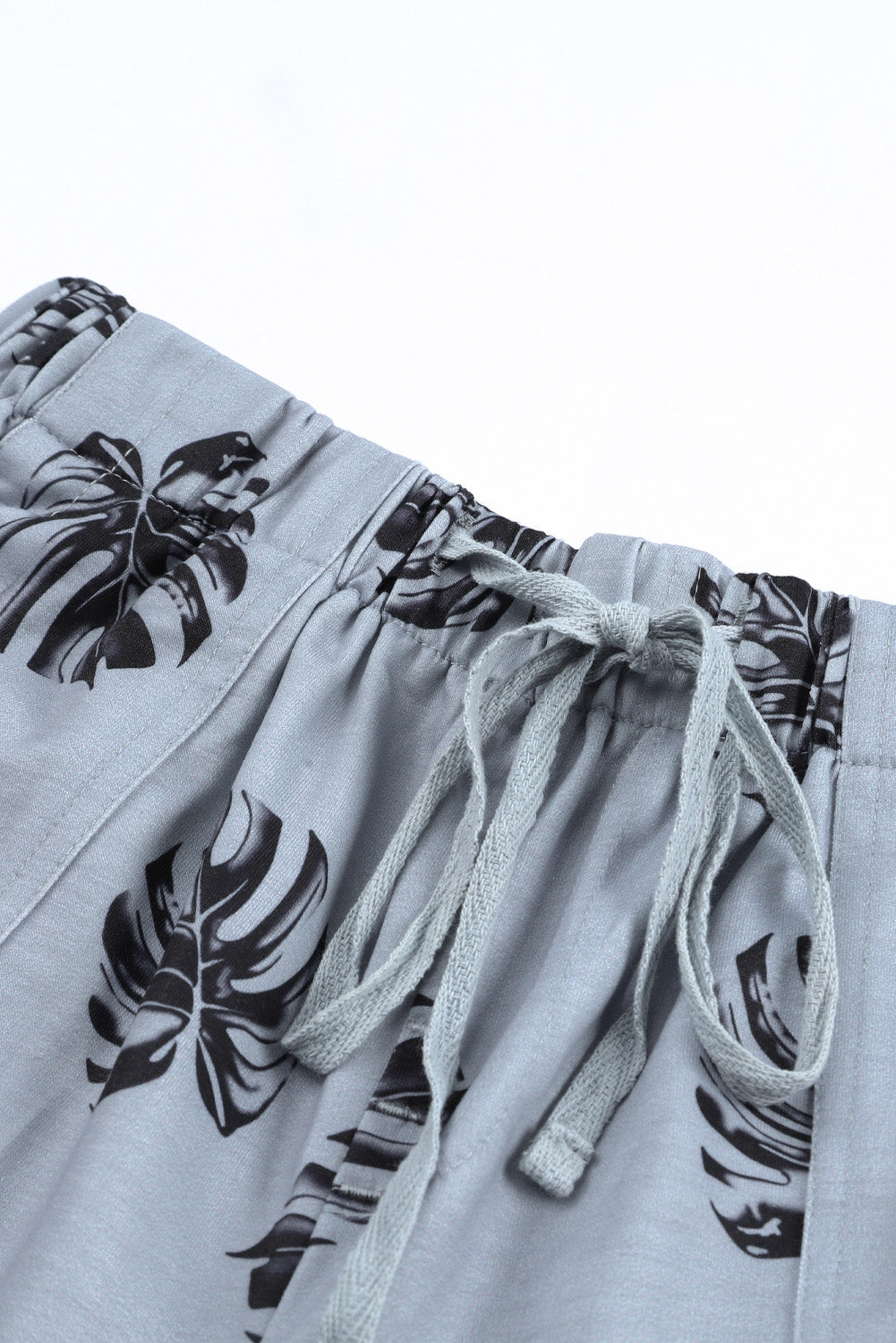 Print Drawstring Casual Elastic Waist Pocketed Shorts