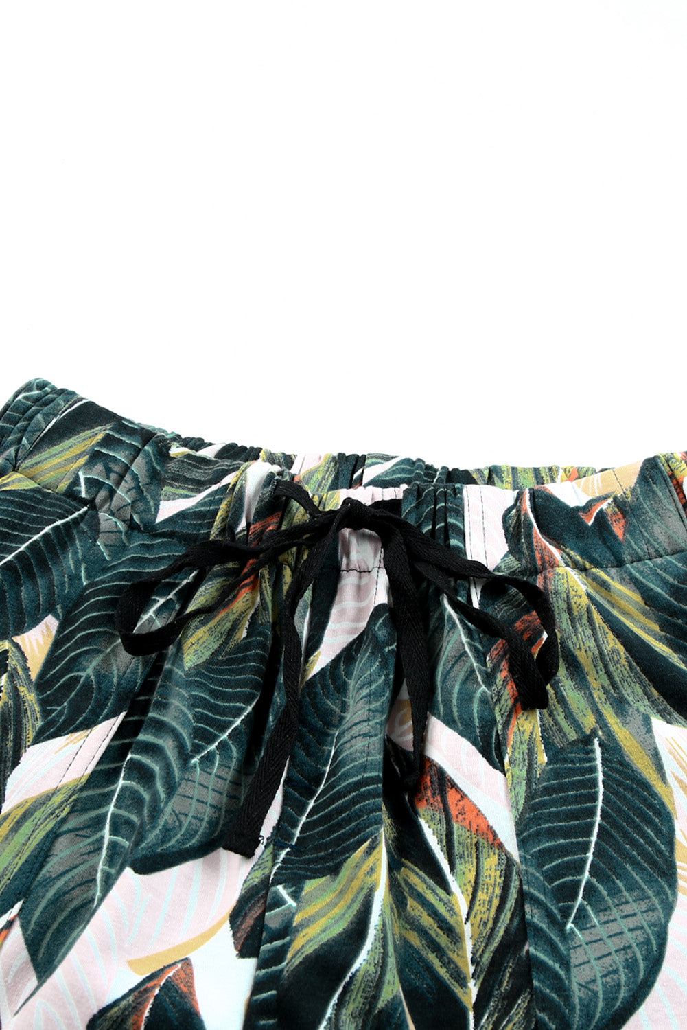 Print Drawstring Casual Elastic Waist Pocketed Shorts