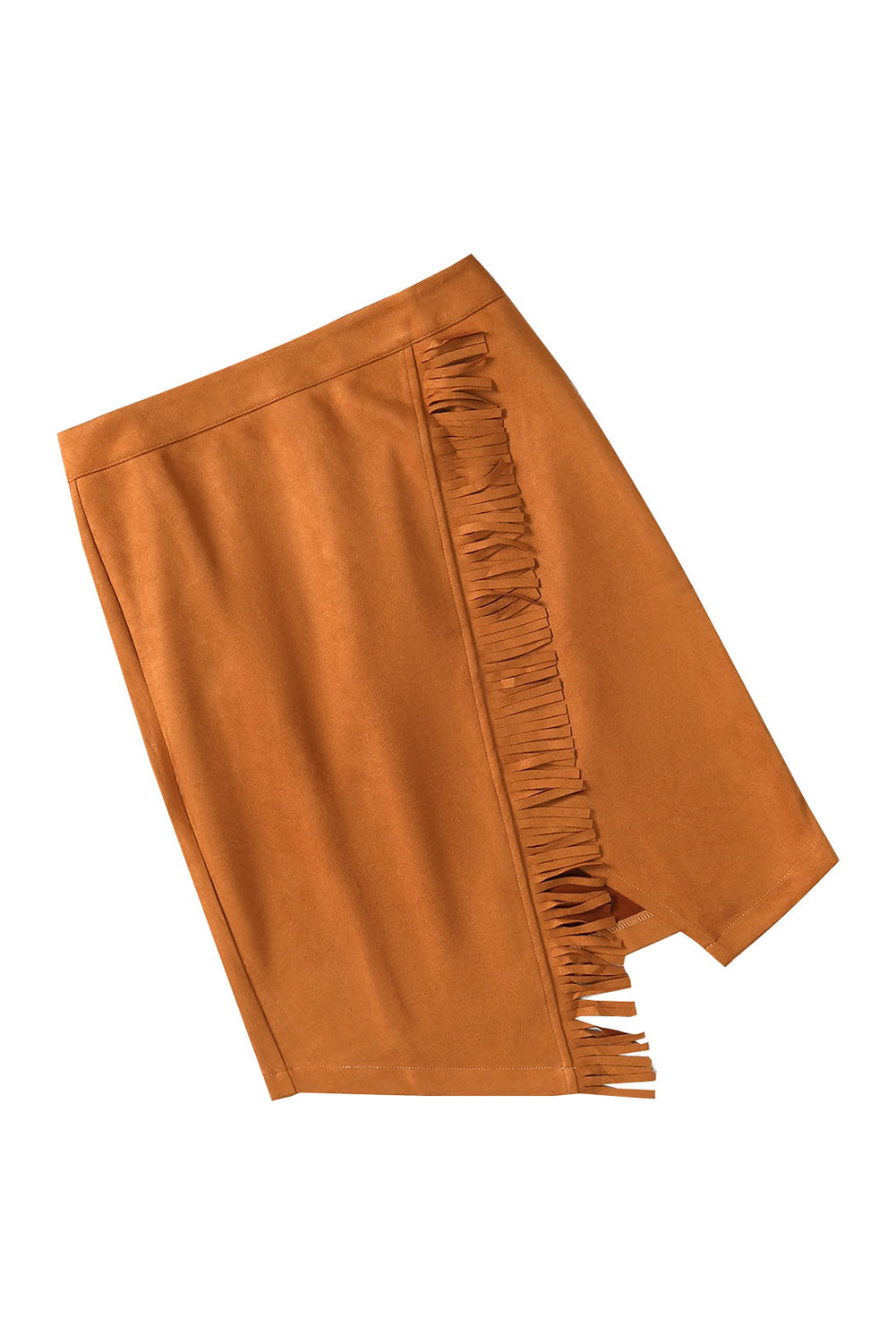 Fringed Wrap Western Midi Skirt
