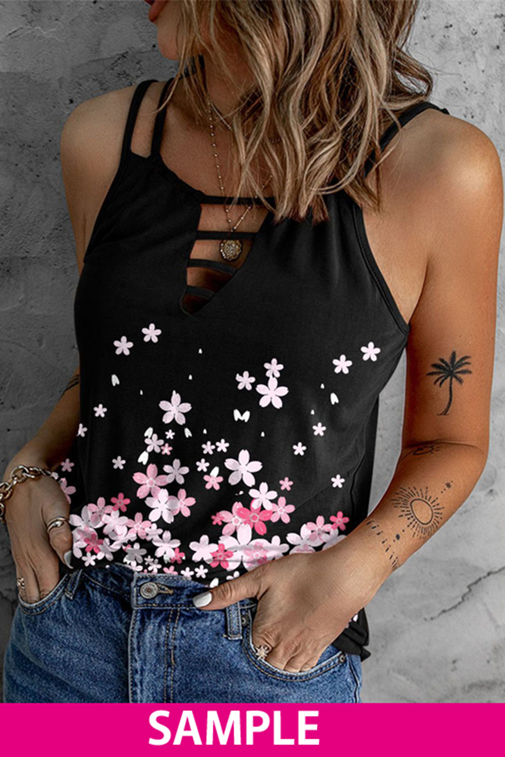 Ladder Hollow-out Tank Top