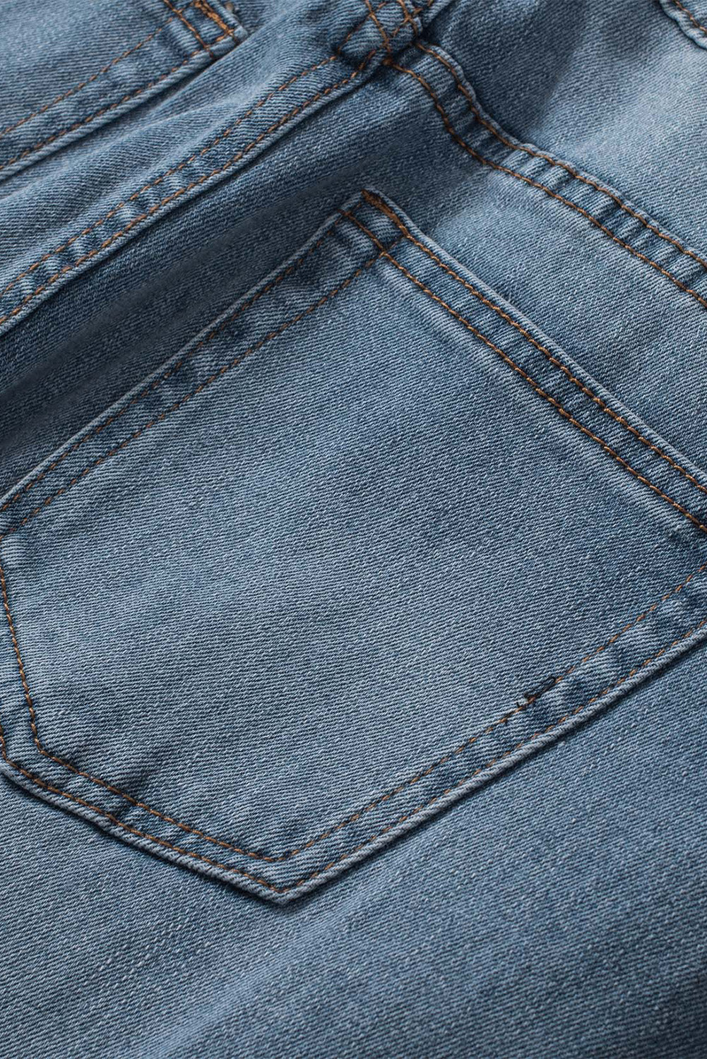 Distressed Ripped Slits Wide Leg Jeans