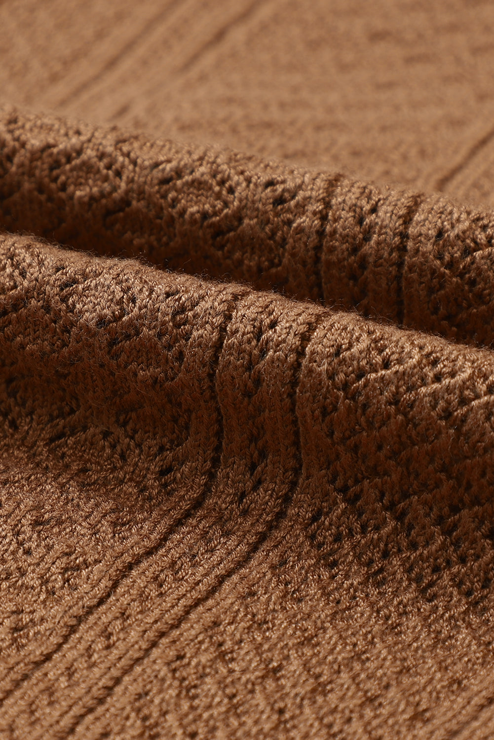 V Neck Buttoned Textured Sweater Cardigan