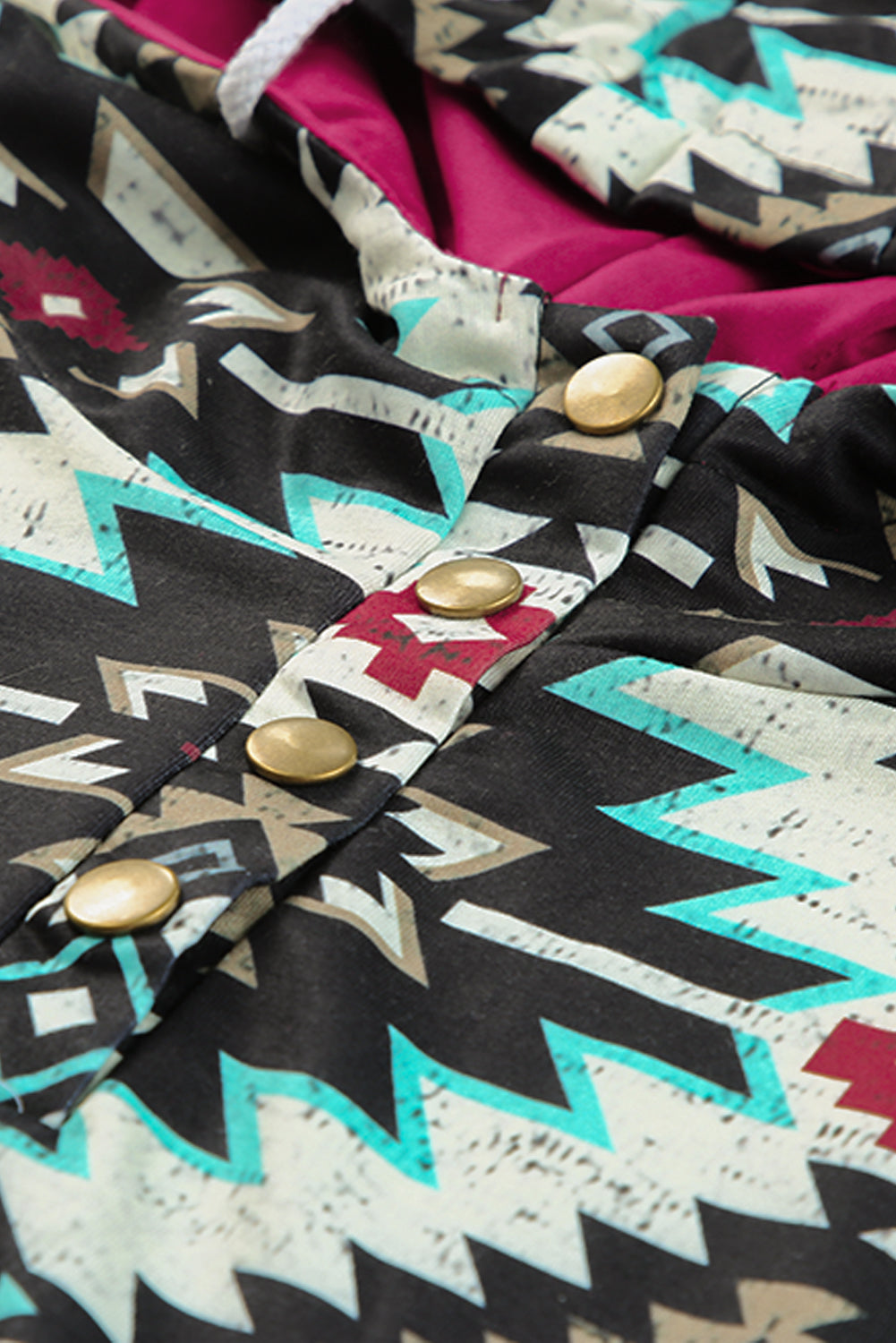 Tribal Geometric Print Hoodies with Pocket