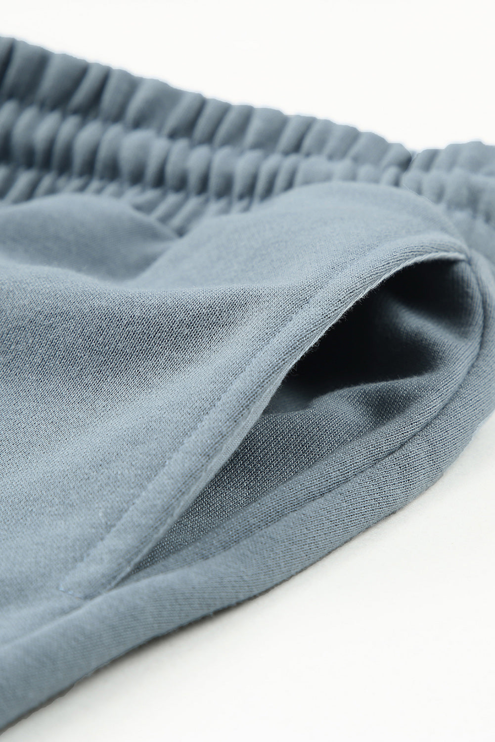 Tie Waist Side Pockets Cuffed Lounge Shorts