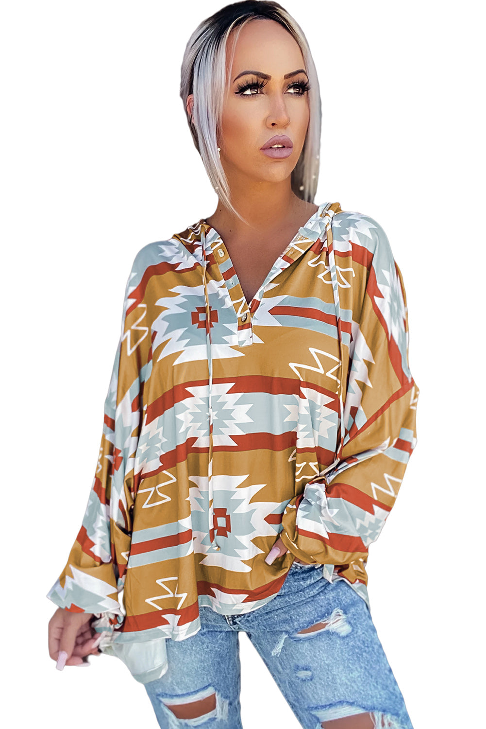 Tribal Aztec Print Hoodie