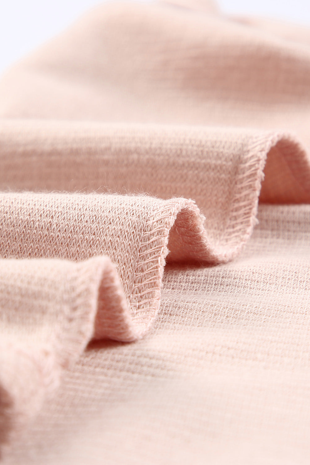 Pink Plain Waffle Knit U Neck Tank Top