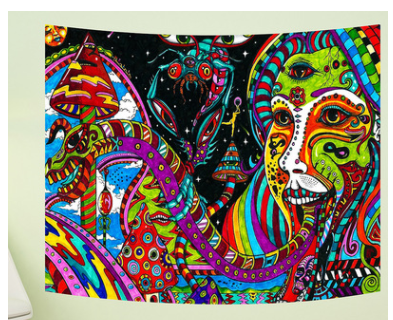 Cartoon Fantasy Tapestry Wall Hanging Home Decor Background