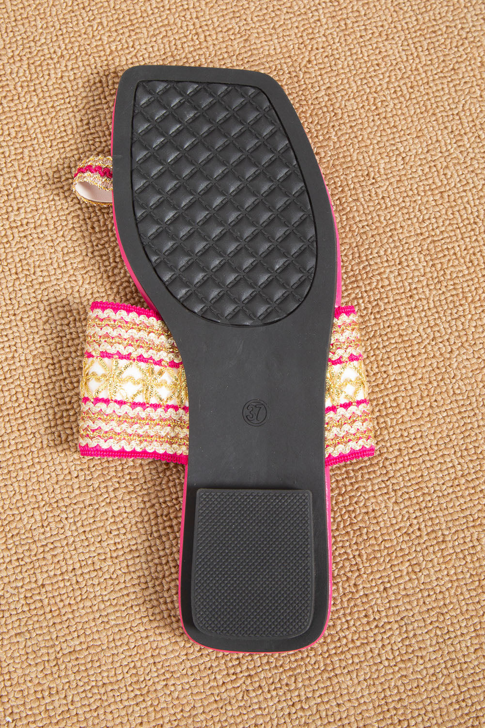 Boho Woven Hollow-Out Slip-On Slippers