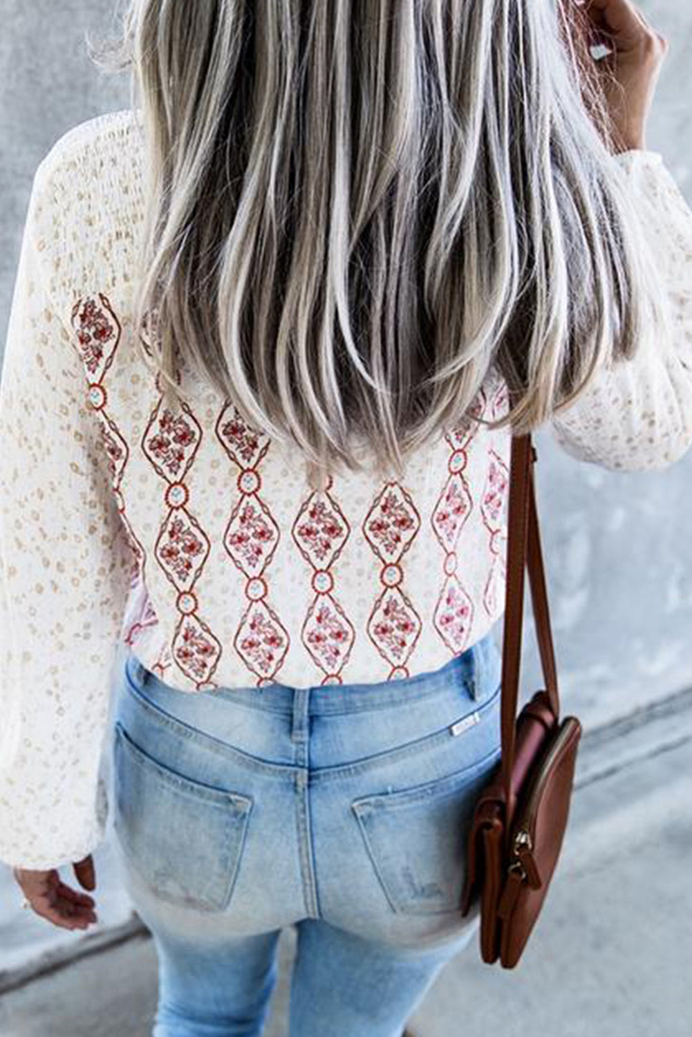 Floral Print Button-up Slim-fit Long Sleeve Shirt