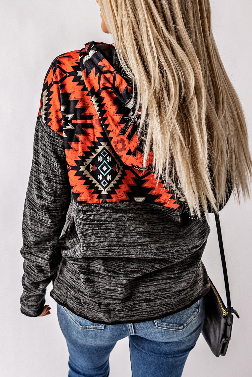 Tribal Geometric Print Hoodies with Pocket