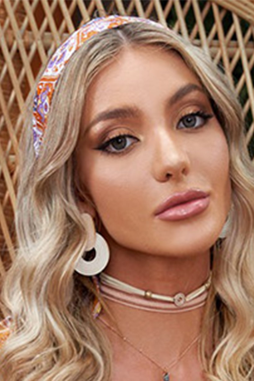 Geometric Paisley Print Hair Scarf Scrunchie