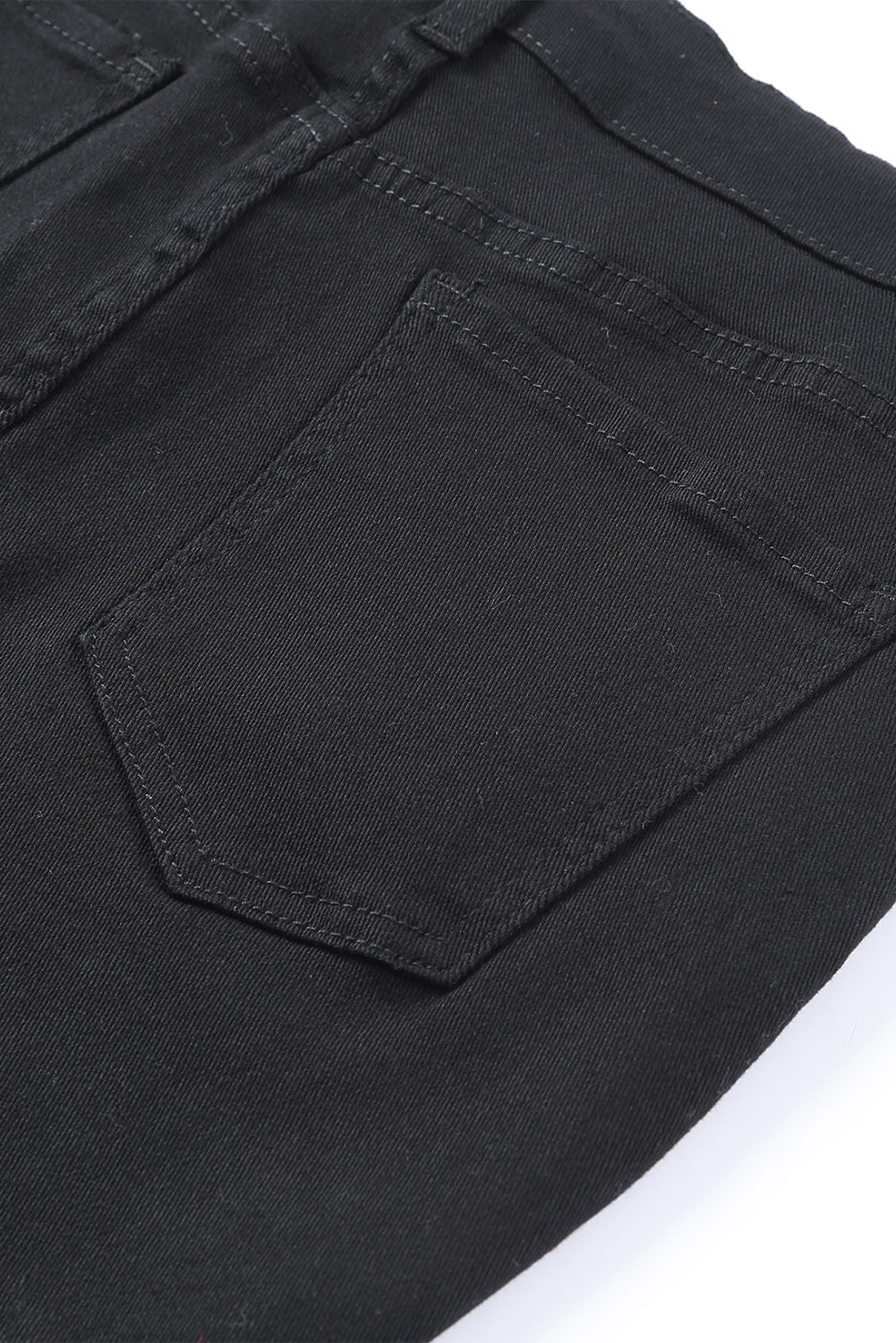 Feather Fringed Denim Skirt