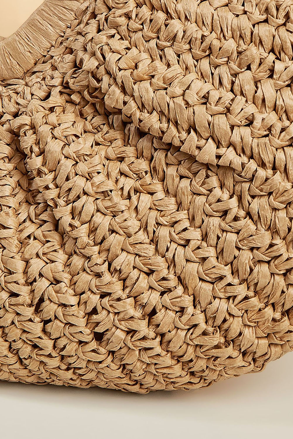 Semi-circle Braided Straw Bag 46*5*30cm