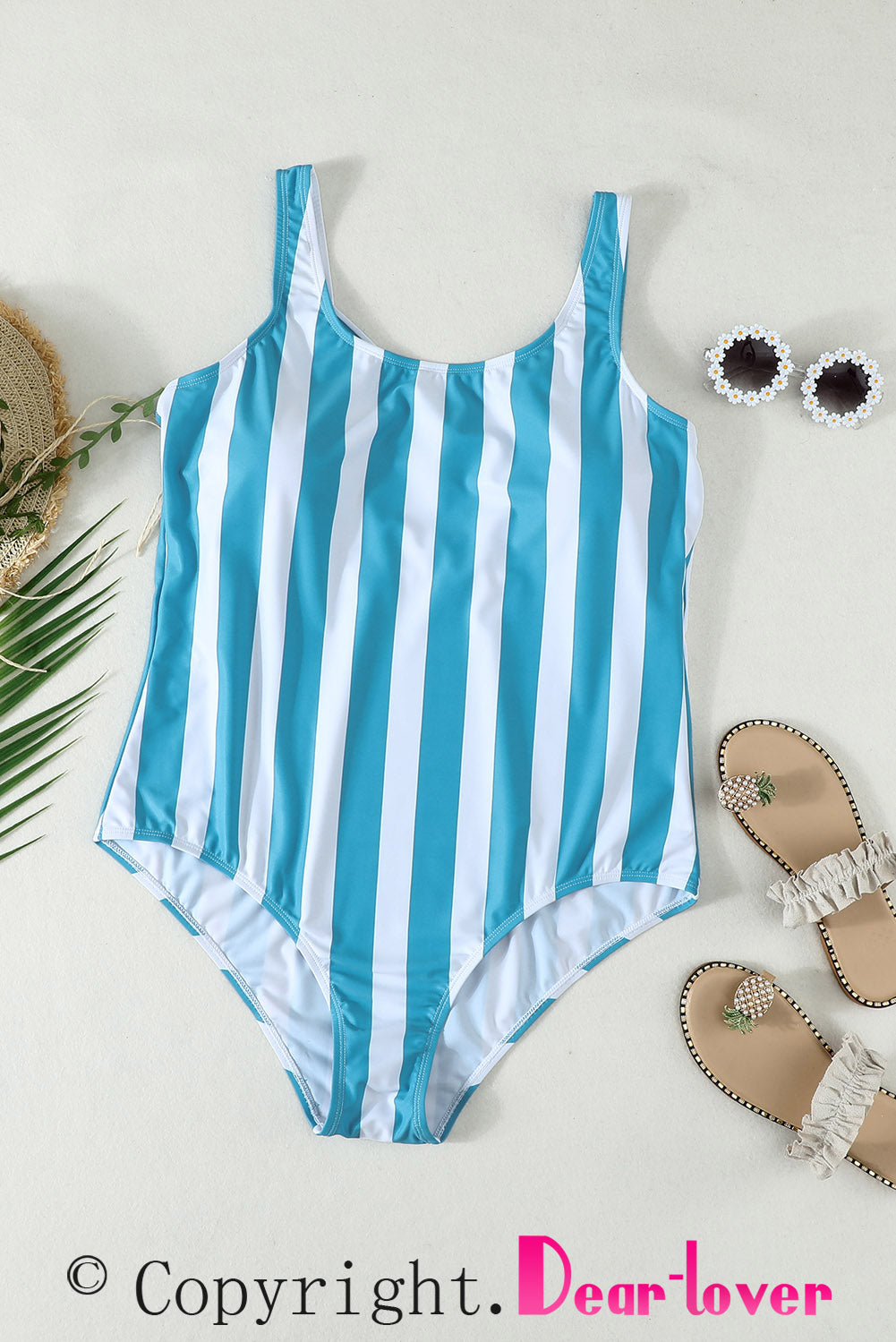 Floral Print Criss Cross U-neck One-piece Swimsuit
