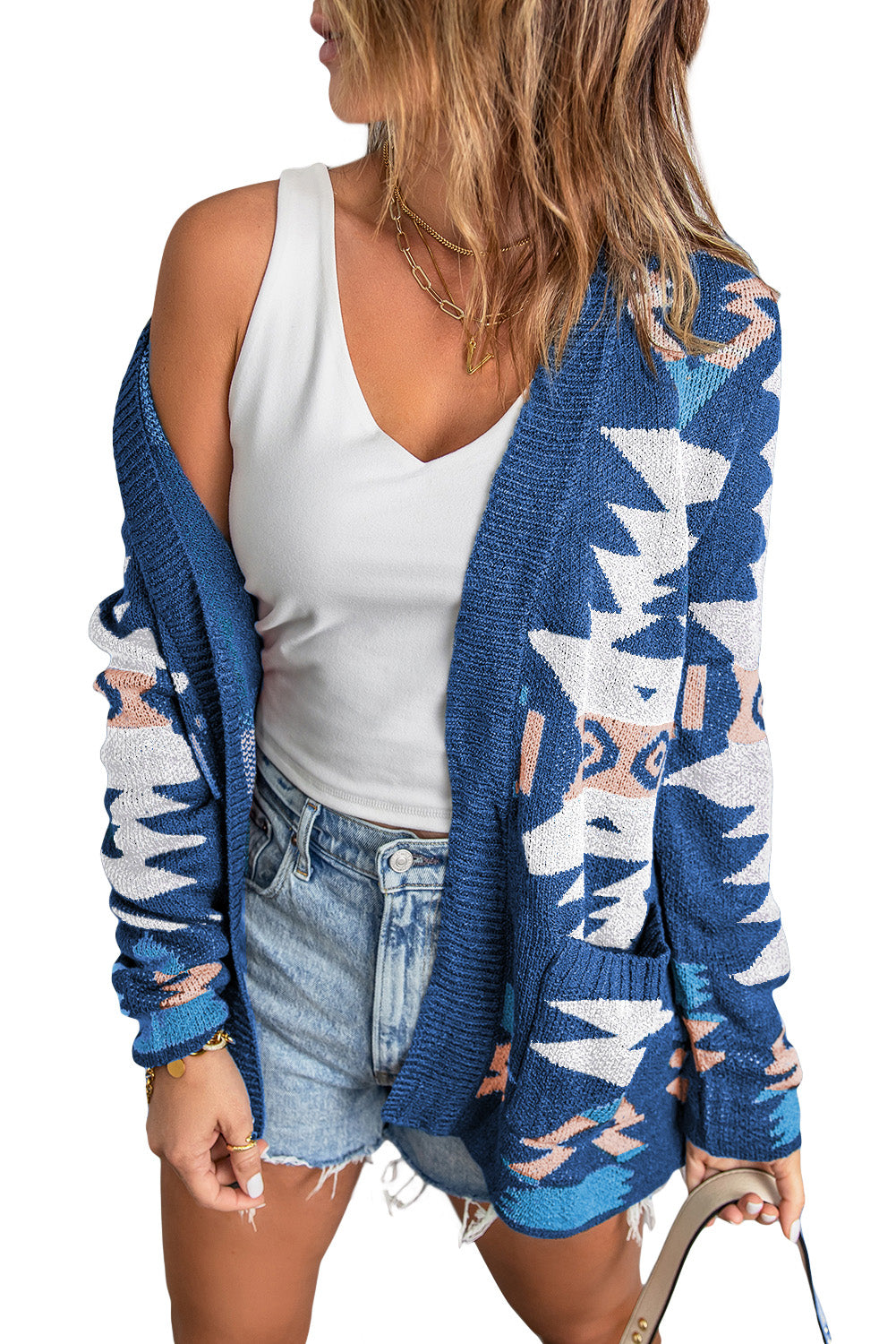 Moraga Pocketed Aztec Cardigan