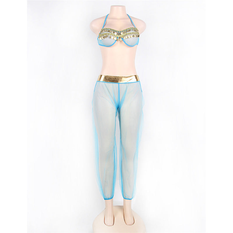 European And American Sexy Lingerie Set India See-through Mesh