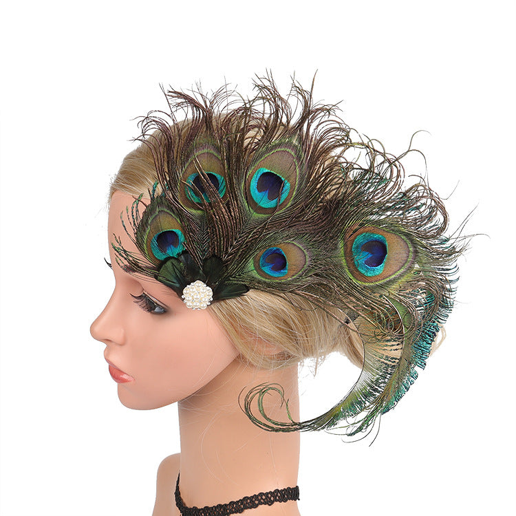 European And American Retro Peacock Feather Hairpin