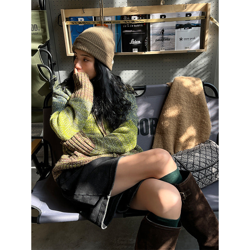 Thickened Short Winter Cardigan Women's Sweater Coat