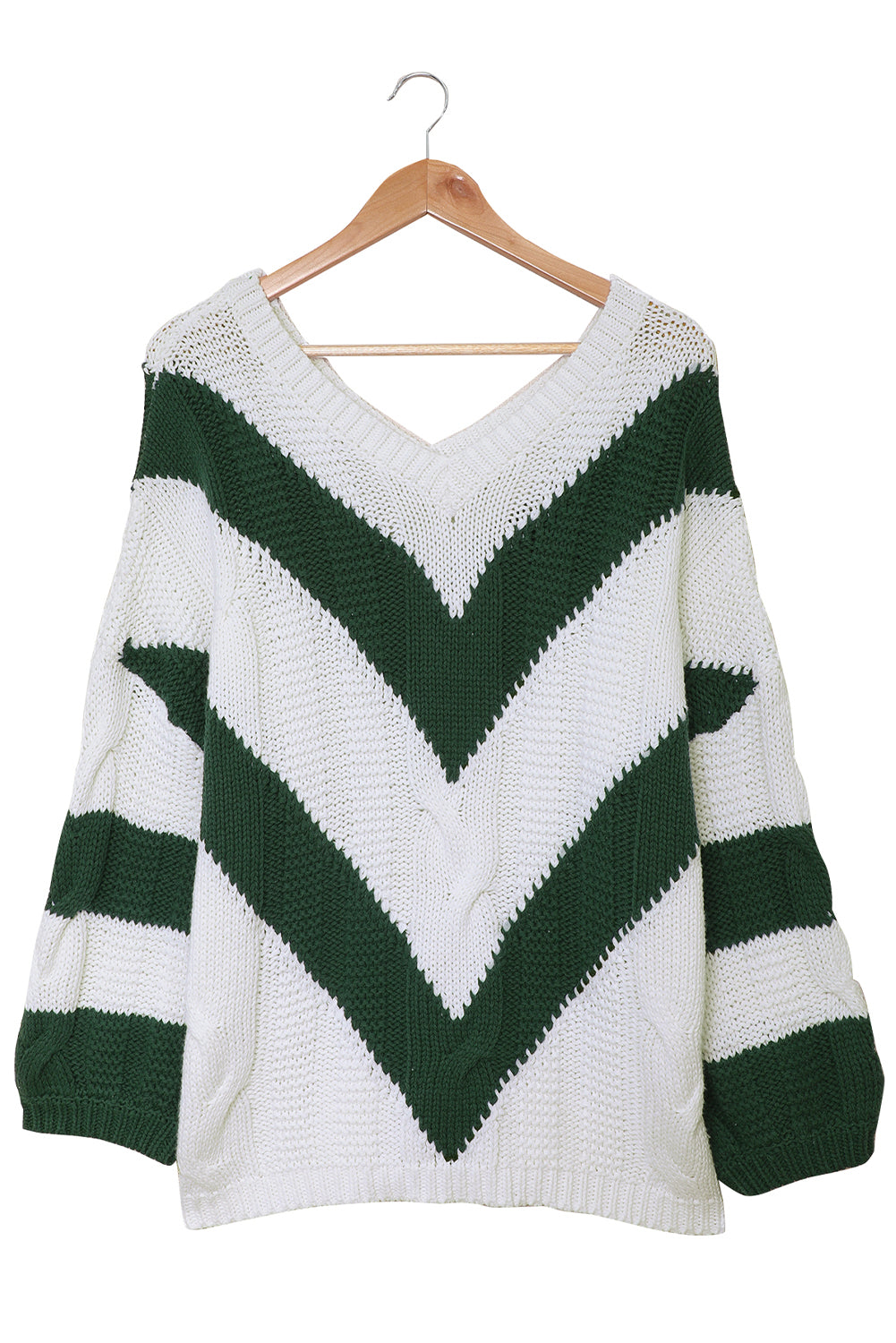 Color Block Drop Shoulder Oversize Sweater