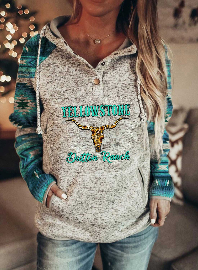 Women Loose Long Sleeved Hooded Sweater