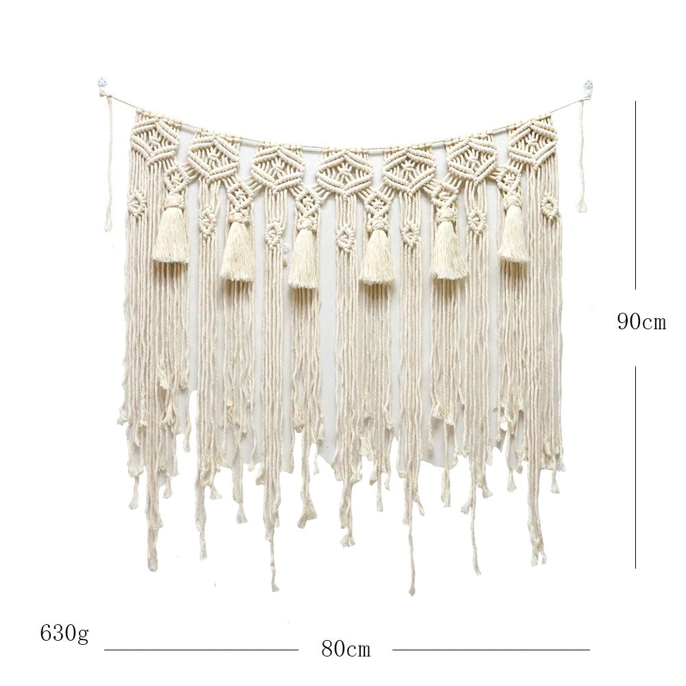 Hand Woven Tapestry Tassel Wall Hanging Boho