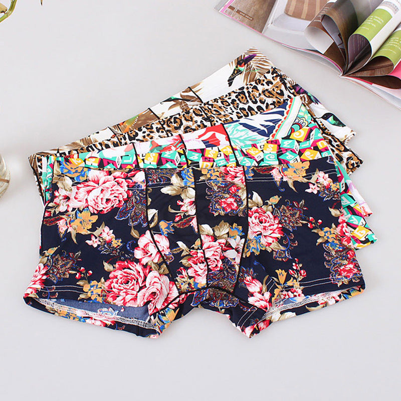 Summer Low-waisted Thin Ice Silk Men's Boxer Briefs