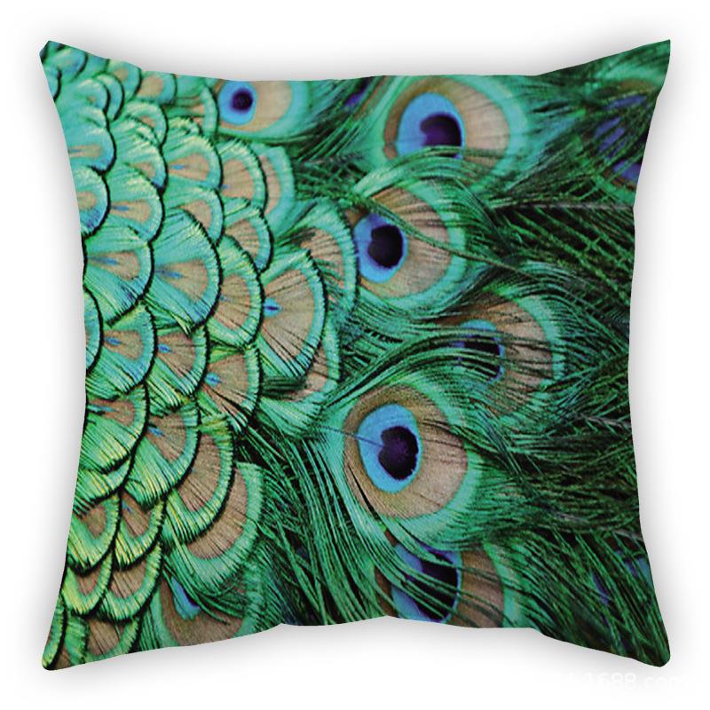 Peacock Printed Sofa Cushion Cover Amazon