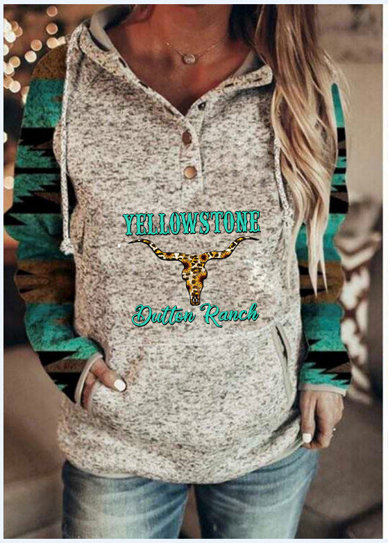 Women Loose Long Sleeved Hooded Sweater