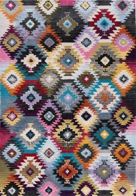 Ethnic wind flower mat