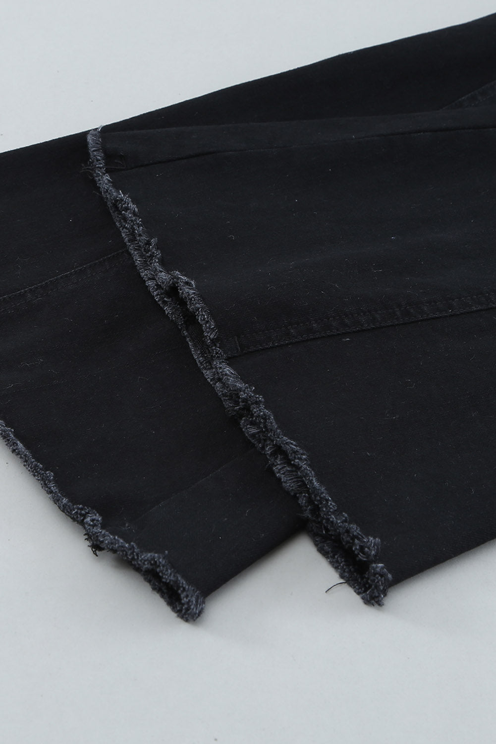 Multicolor Distressed Bell Bottom Denim Pants