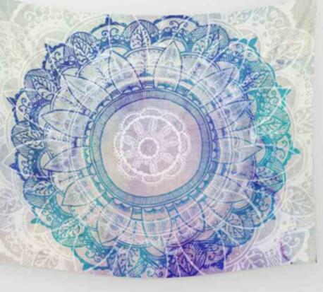 Indian Mandala Tapestry Green Blue Flower Beautiful Wall Art Tapestry 210x150cm Bedspread Beach Towel Yoga Blanket Table Cloth