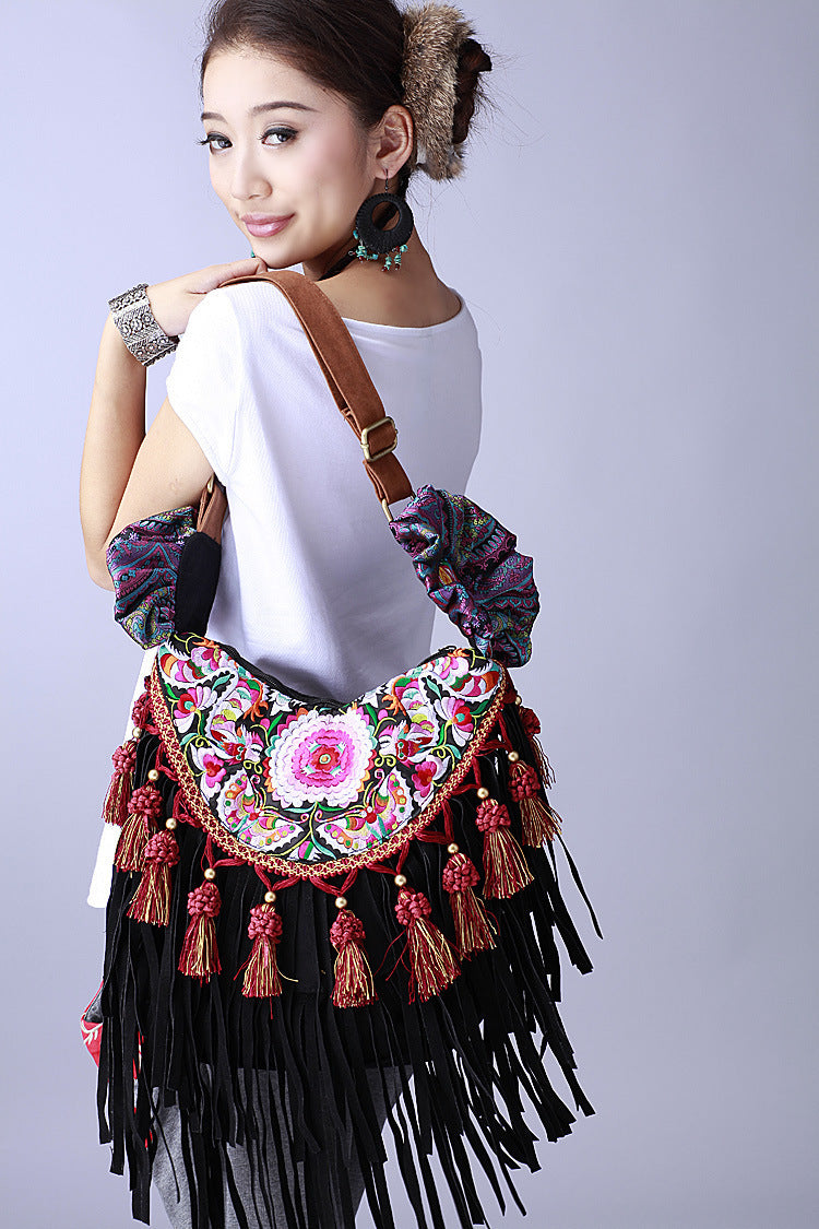 Ethnic style embroidered bag