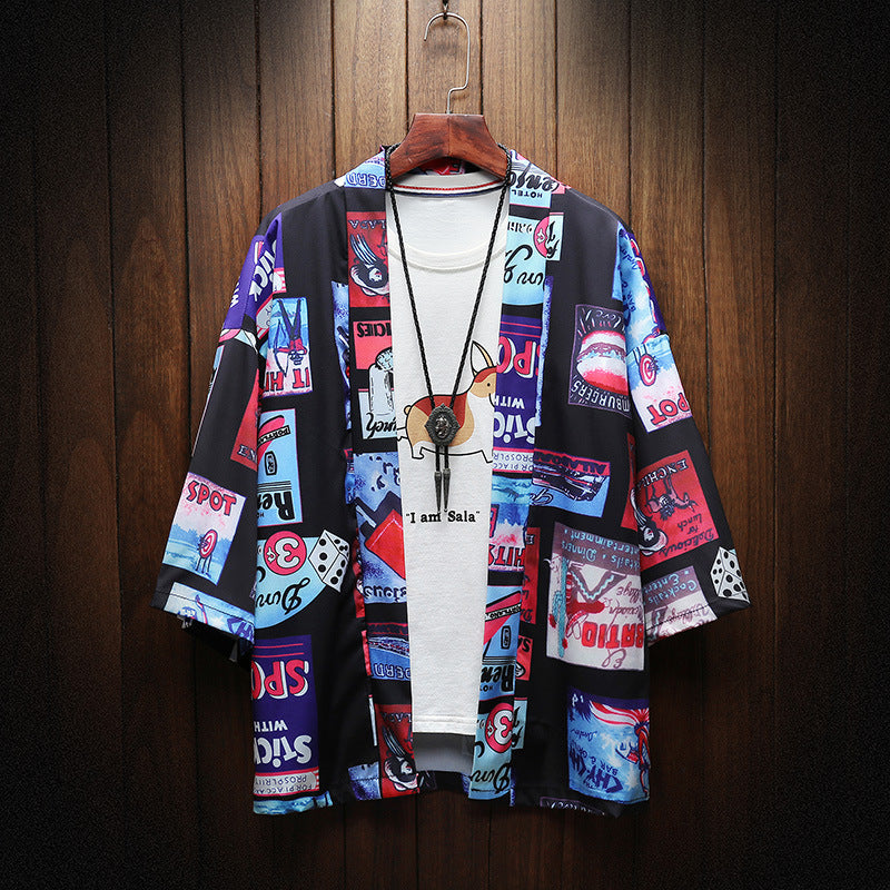 Summer ethnic style men's cardigan