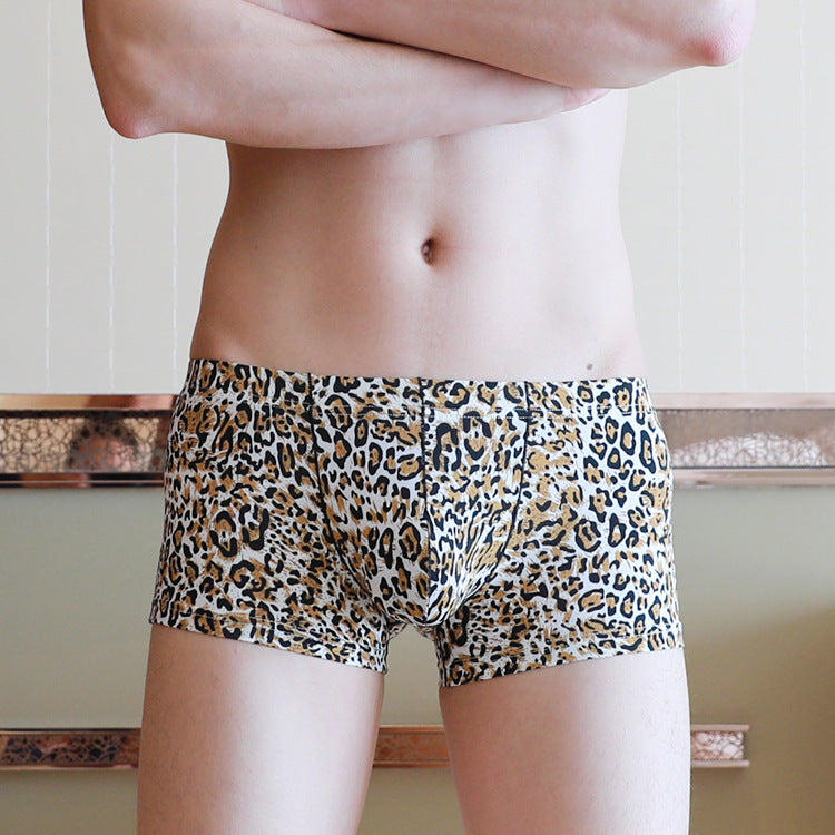 Summer Low-waisted Thin Ice Silk Men's Boxer Briefs