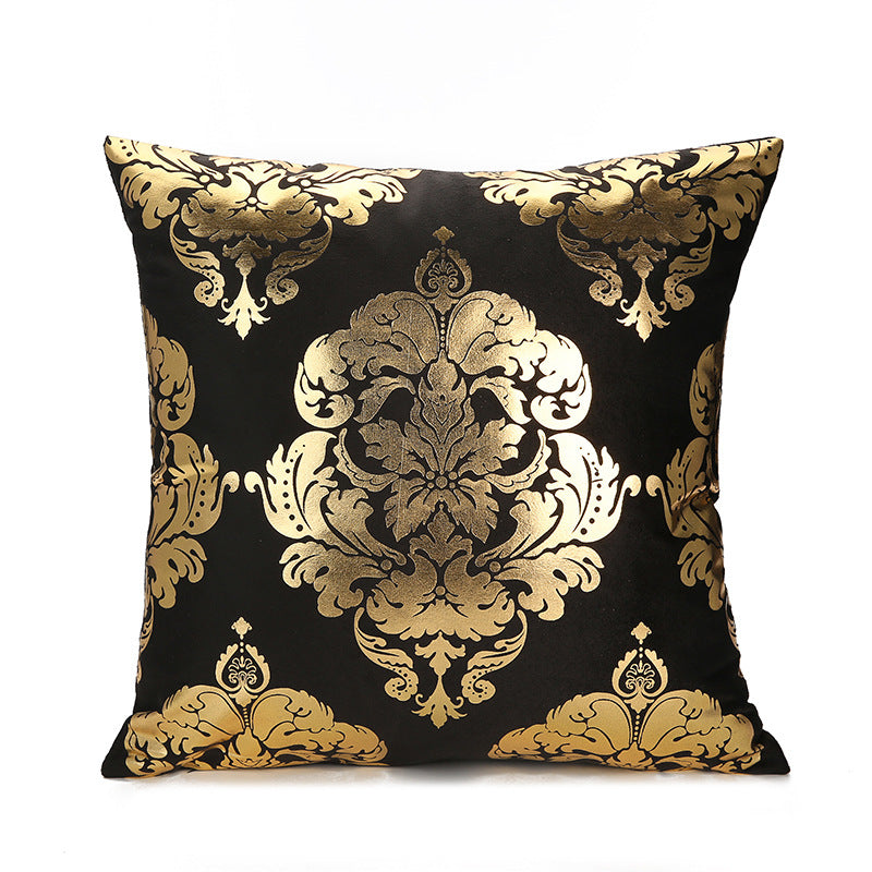 Sofa cushion cover bronzing waist pillowcase