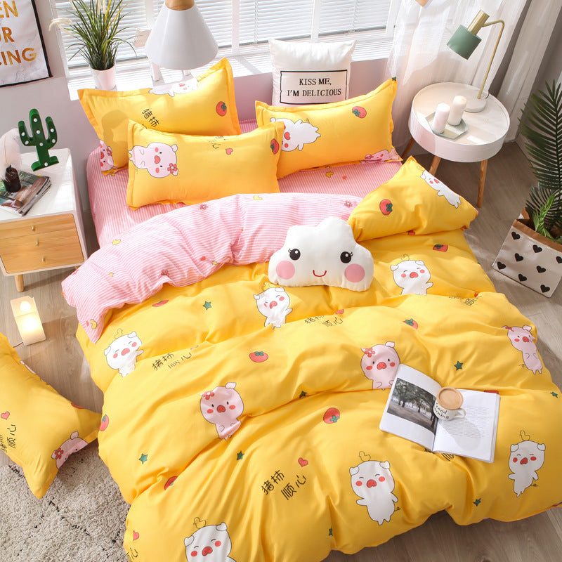 A three-piece quilt cover