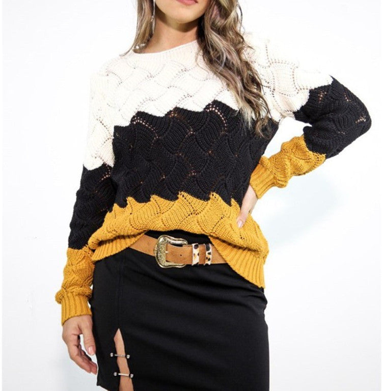 Loose rainbow knit sweater